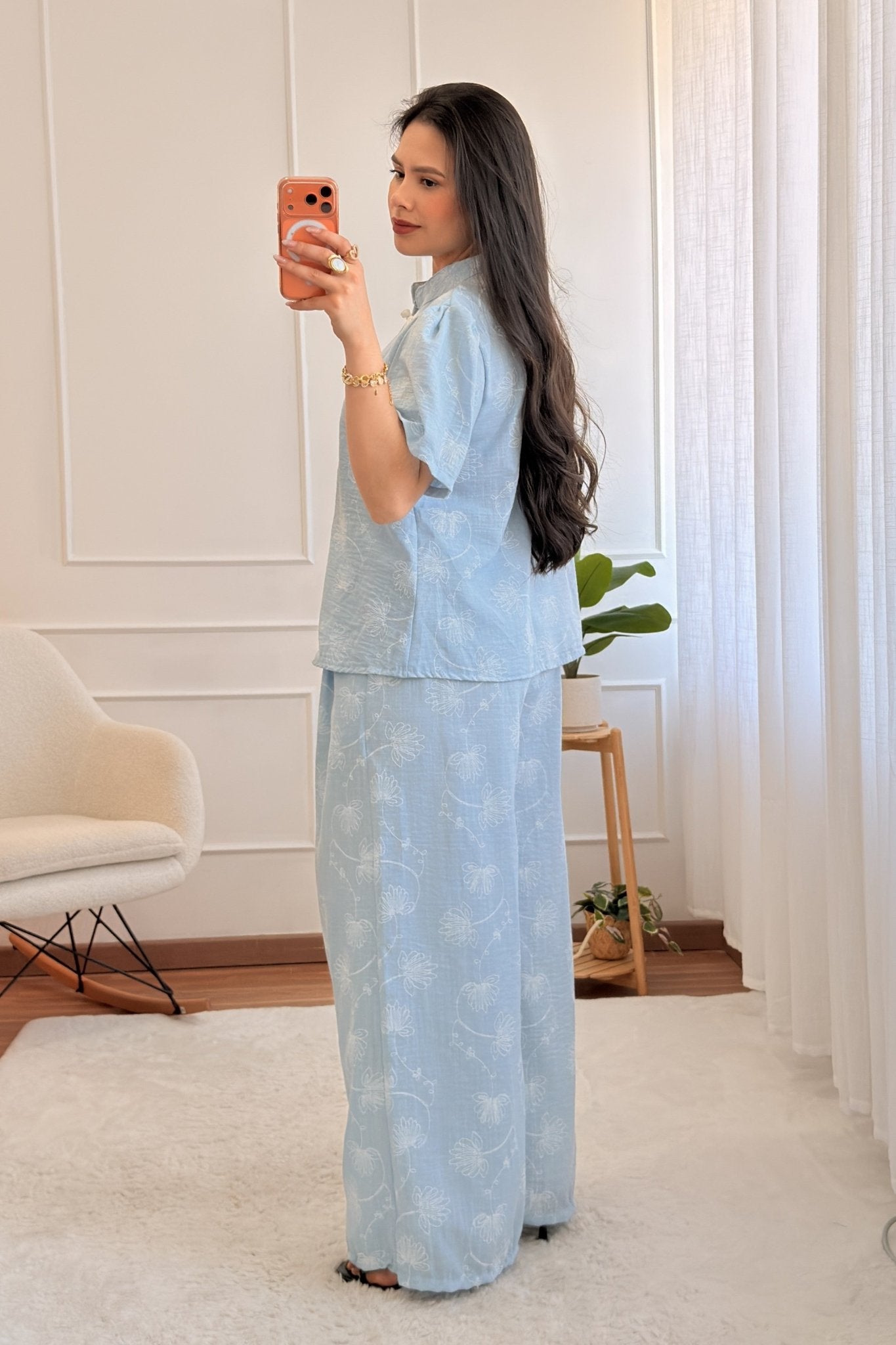 Conjunto bordado de camisa e calça - lavishiochicconjuntolavishiochic
