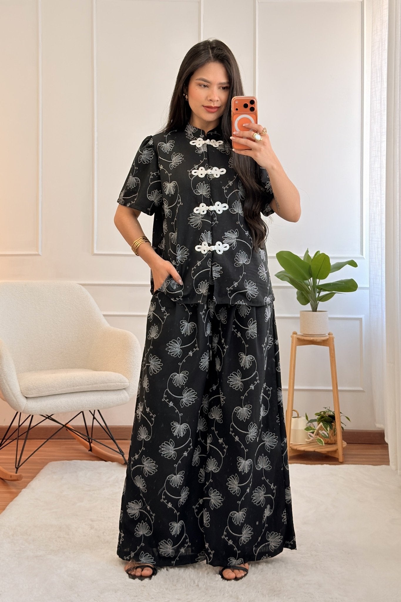 Conjunto bordado de camisa e calça - lavishiochicconjuntolavishiochic