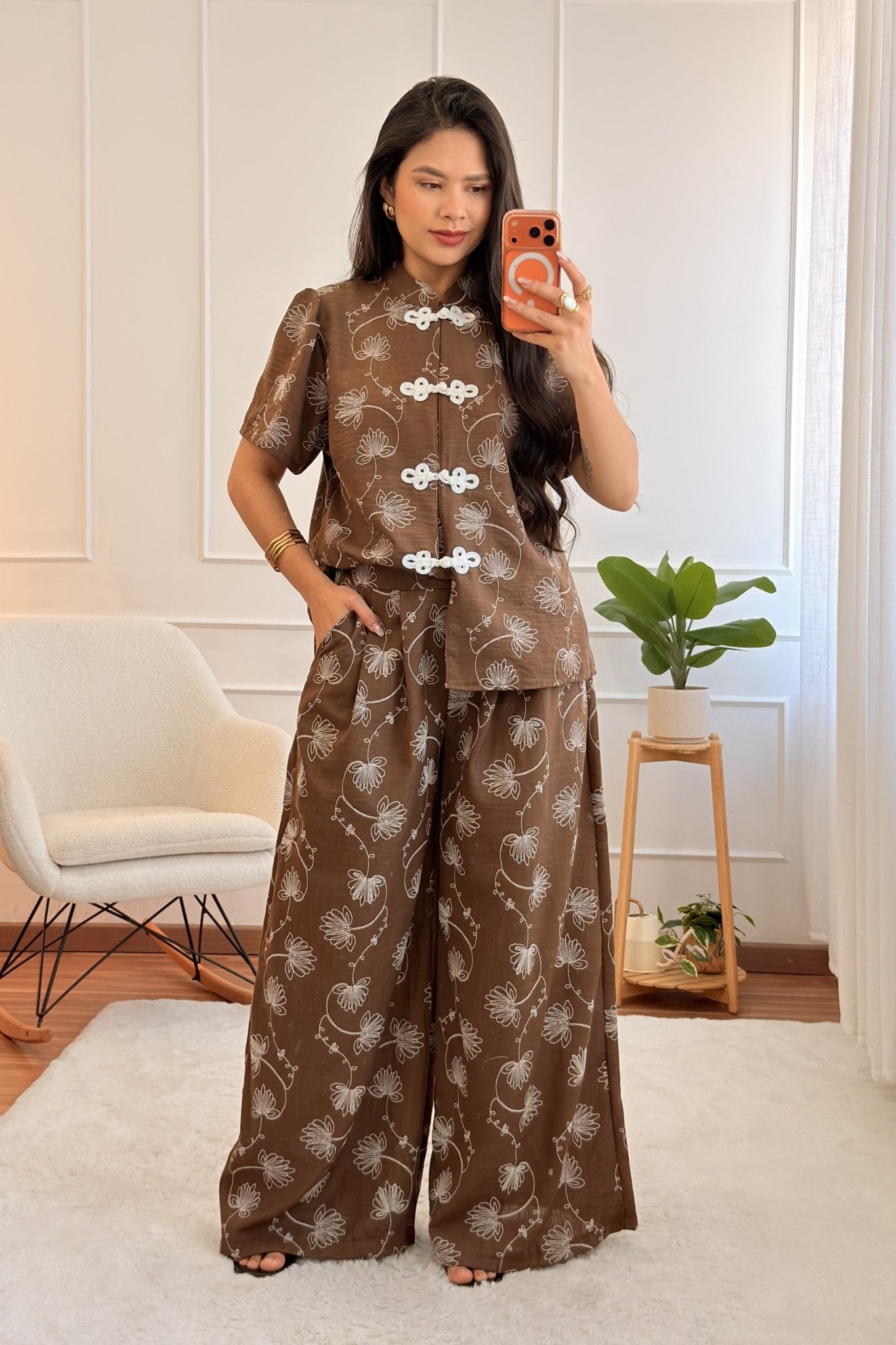 Conjunto bordado de camisa e calça - lavishiochicconjuntolavishiochic