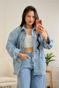 Conjunto casaco e calça de ganga MOCHY - lavishiochicconjuntoMochy