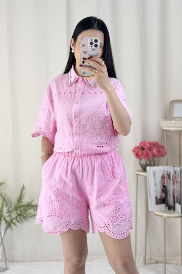 Conjunto colarinho strass AZAKA - lavishiochicconjuntoAZAKA