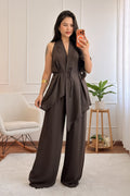 Conjunto colete assimétrica e calça - lavishiochicconjuntolavishiochic