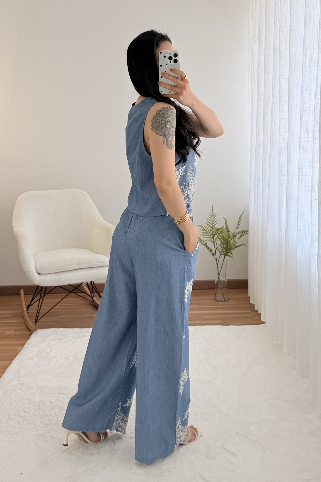 Conjunto colete+calça FLAMMODE - lavishiochicconjuntoFlammoda