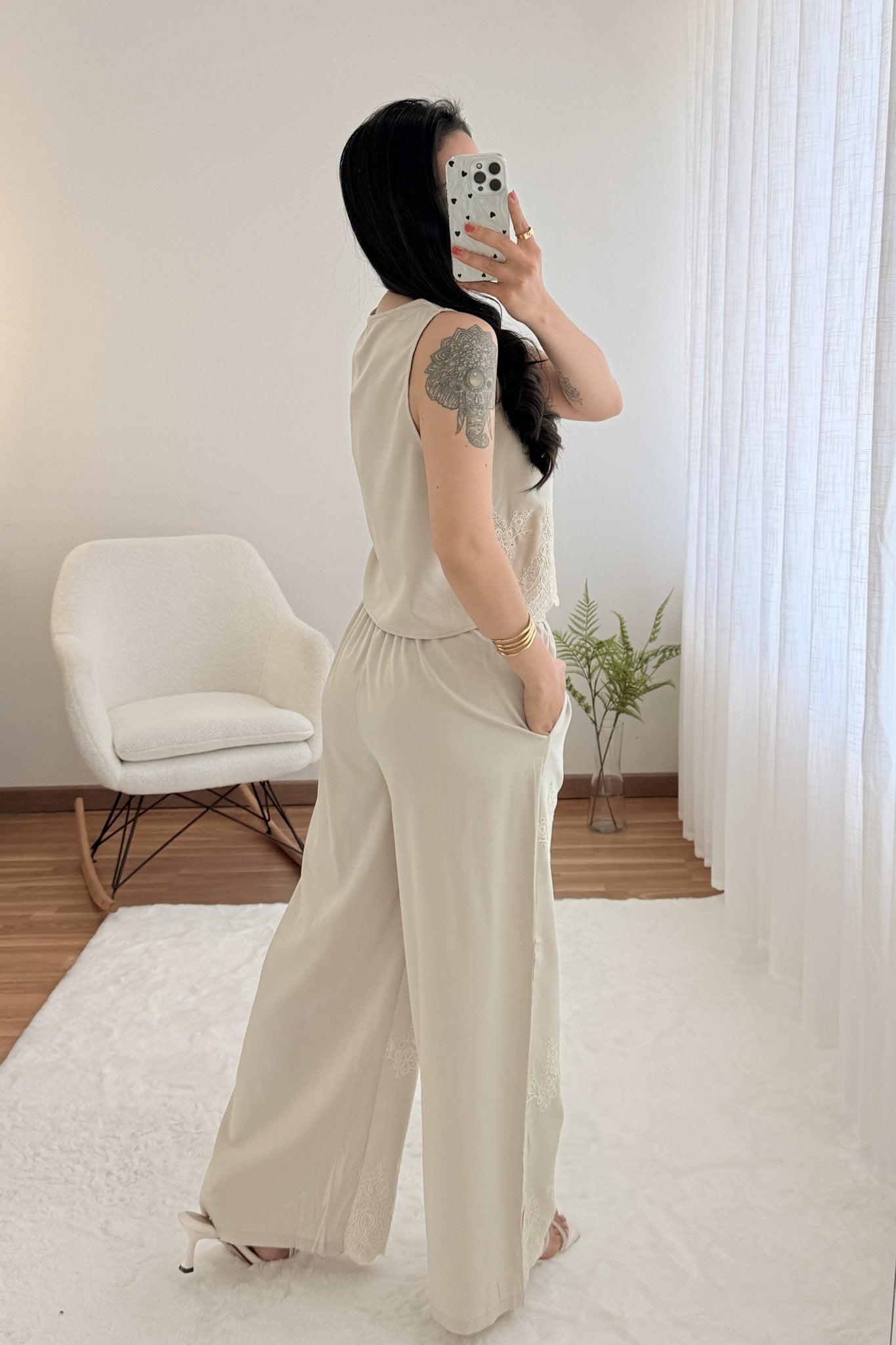 Conjunto colete+calça FLAMMODE - lavishiochicconjuntoFlammoda