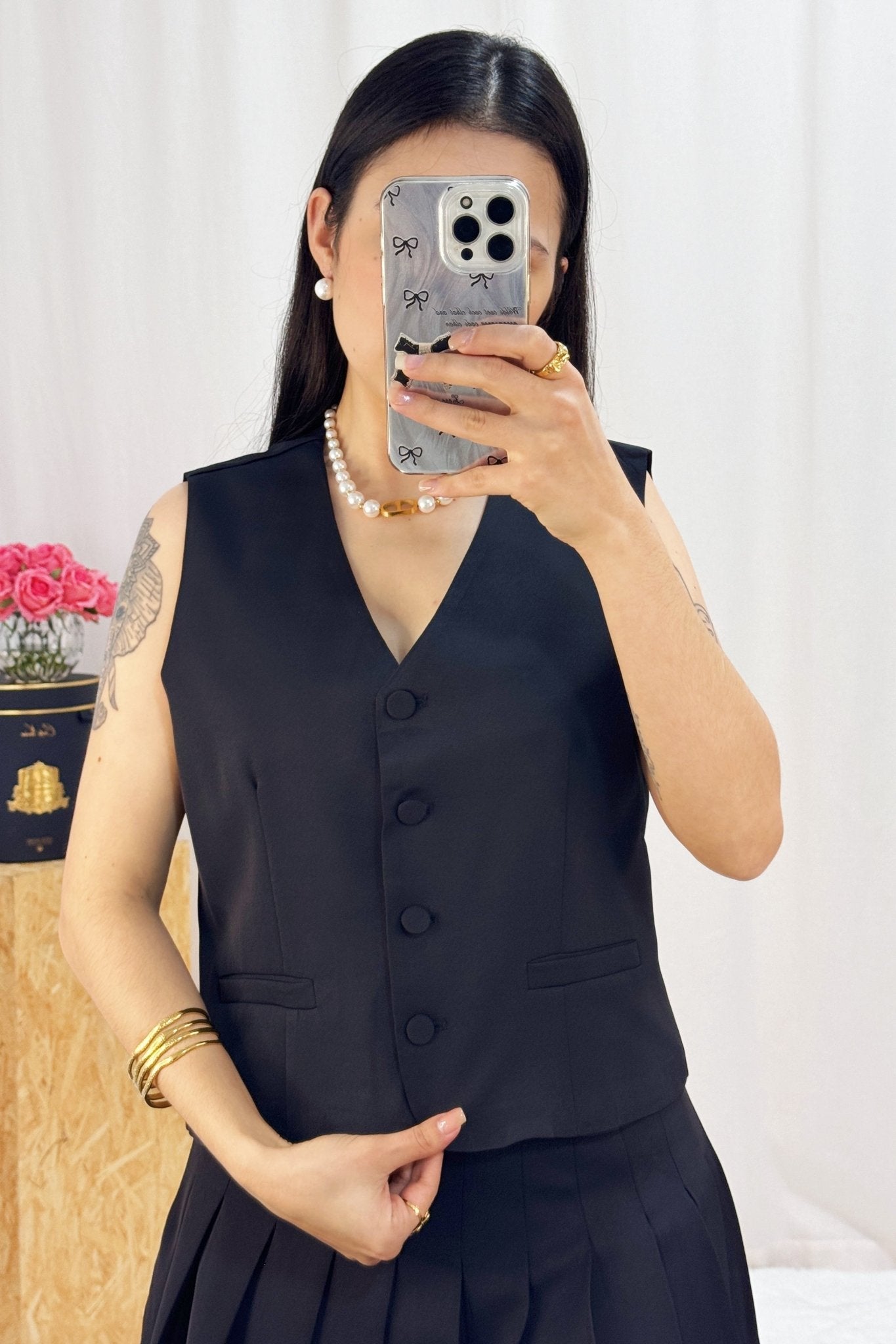 Conjunto Colete+Saia plissada - lavishiochicconjuntolavishiochic