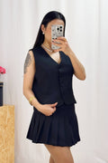 Conjunto Colete+Saia plissada - lavishiochicconjuntolavishiochic