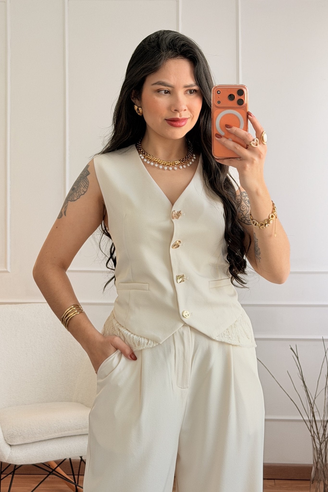 Conjunto com detalhe em renda - lavishiochicconjuntolavishiochic