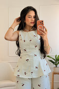 Conjunto com estampa de cerejas - lavishiochicconjuntolavishiochic
