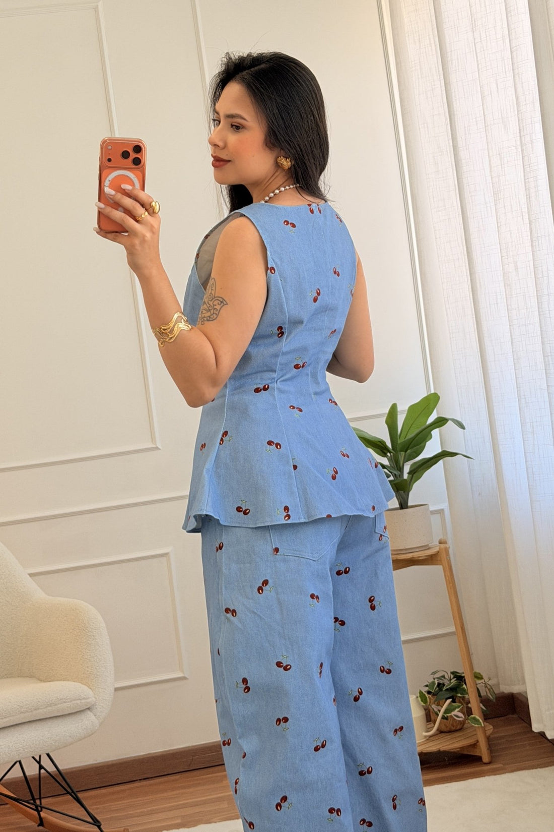 Conjunto com estampa de cerejas - lavishiochicconjuntolavishiochic
