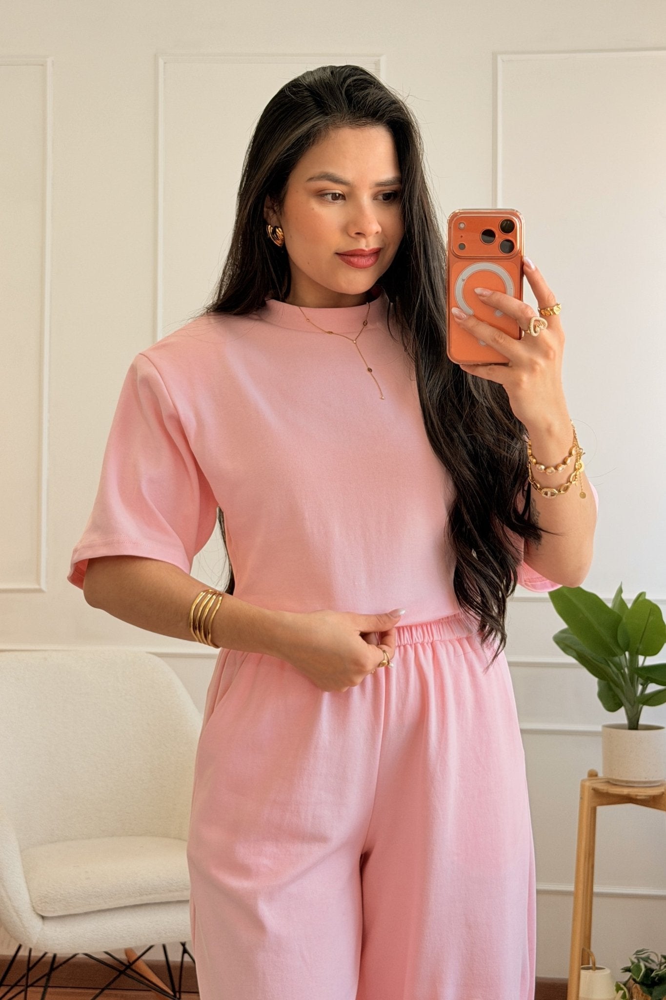 Conjunto com Ombreiras e Detalhe na Barra MOCHY - lavishiochicconjuntosMochy