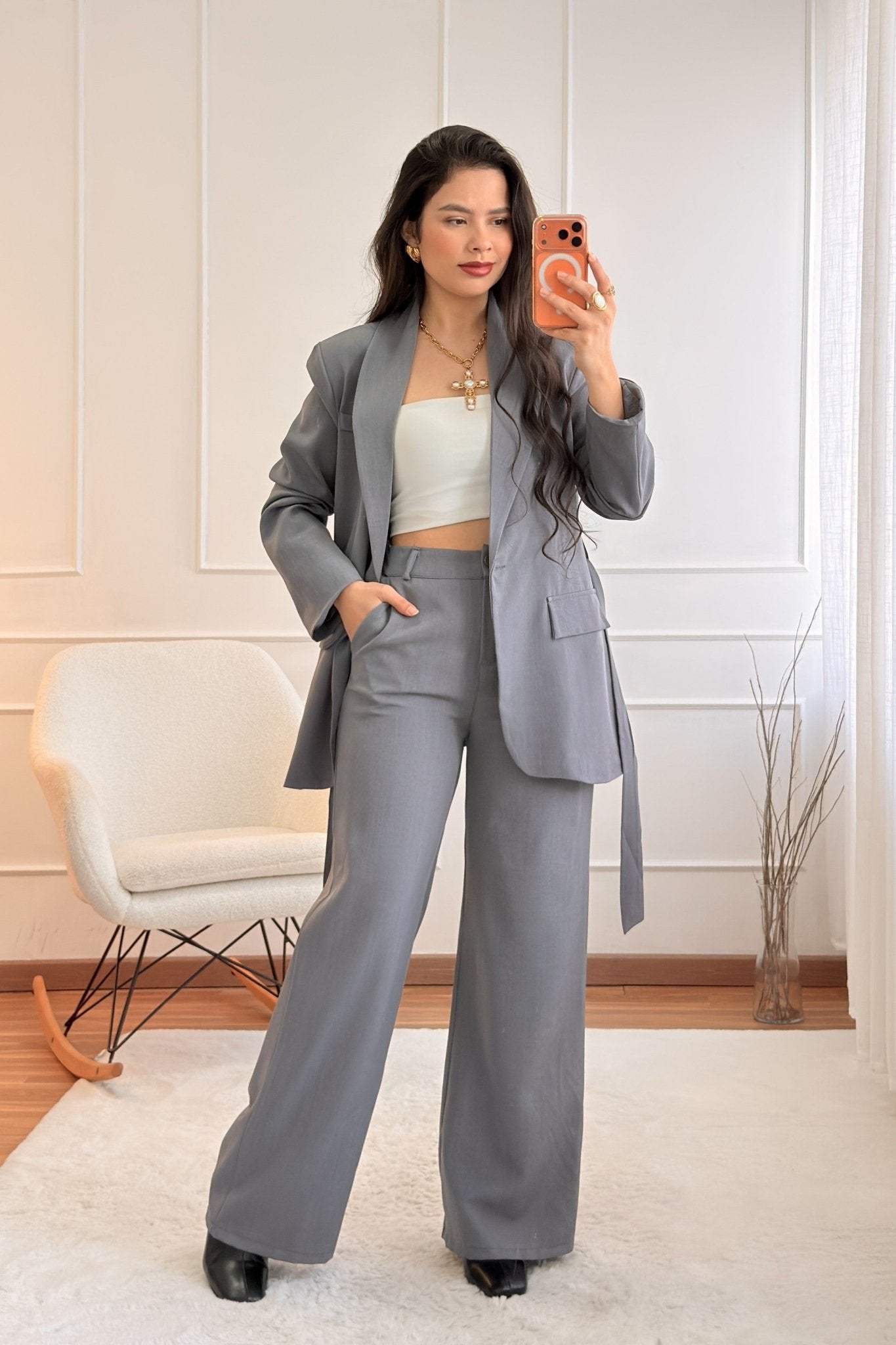Conjunto de blazer a calça - lavishiochicconjuntoslavishiochic