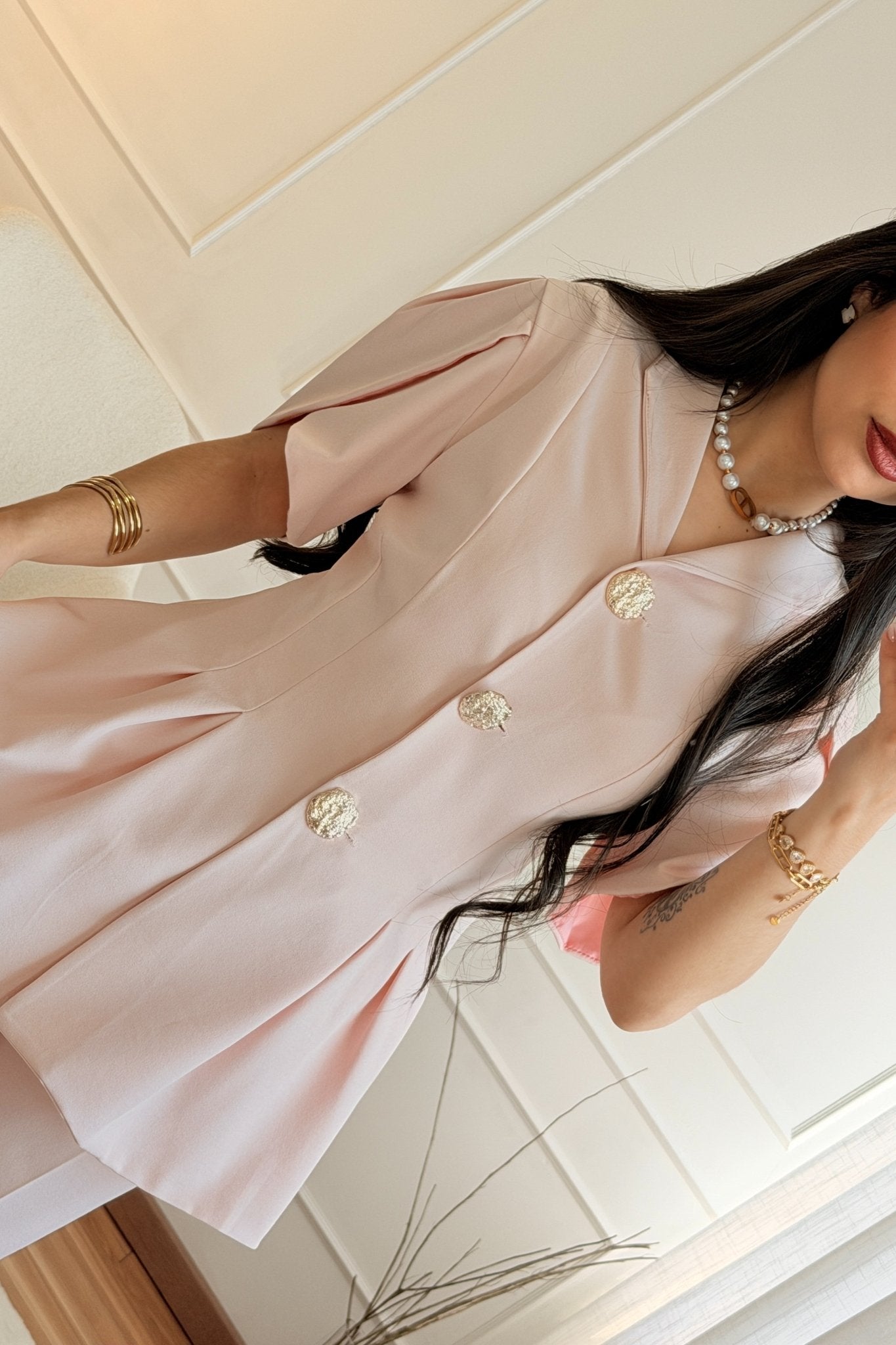 Conjunto de blazer de manga curta e calça - lavishiochicconjuntolavishiochic