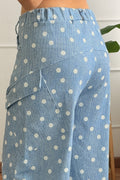 Conjunto de blusa e calça com estampa de poás - lavishiochiccasacoslavishiochic