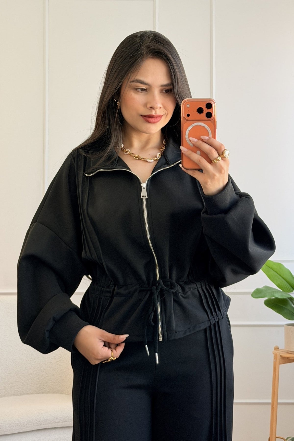 Conjunto de casaco e calça pantalona - lavishiochicconjuntolavishiochic