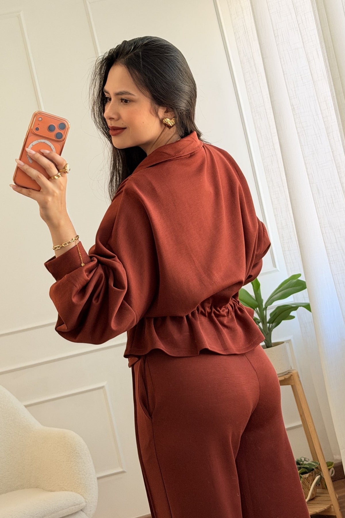 Conjunto de casaco e calça pantalona - lavishiochicconjuntolavishiochic