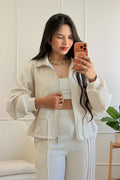 Conjunto de casaco e calça pantalona - lavishiochicconjuntolavishiochic