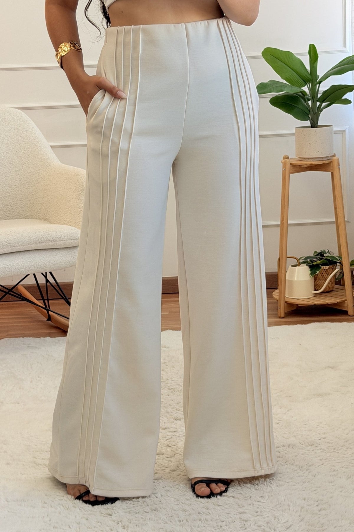 Conjunto de casaco e calça pantalona - lavishiochicconjuntolavishiochic
