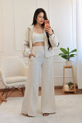 Conjunto de casaco e calça pantalona - lavishiochicconjuntolavishiochic