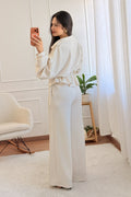 Conjunto de casaco e calça pantalona - lavishiochicconjuntolavishiochic