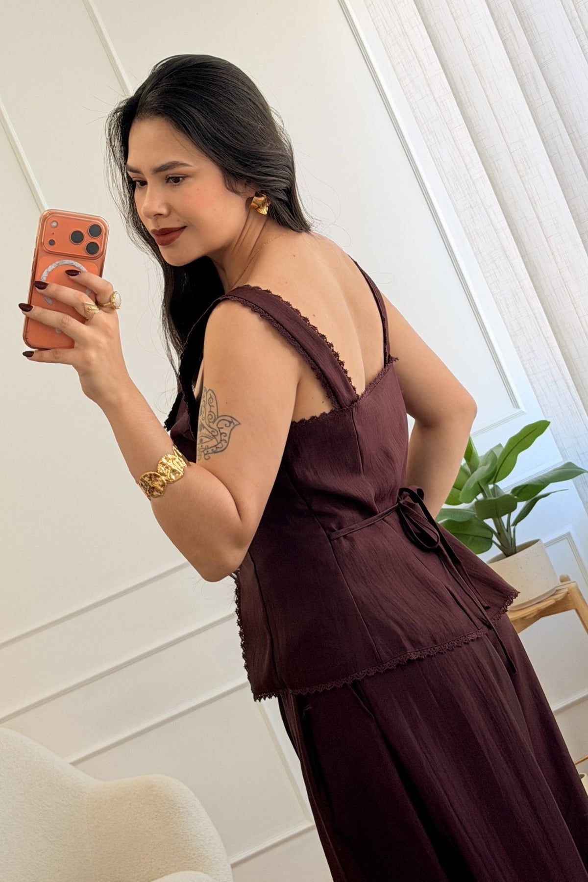 Conjunto de colete em V e calças largas MOCHY - lavishiochicconjuntosMochy