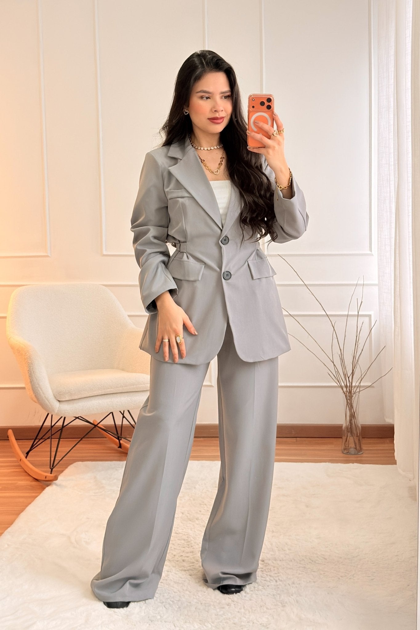Conjunto de fato com blazer e calça - lavishiochicconjuntoslavishiochic