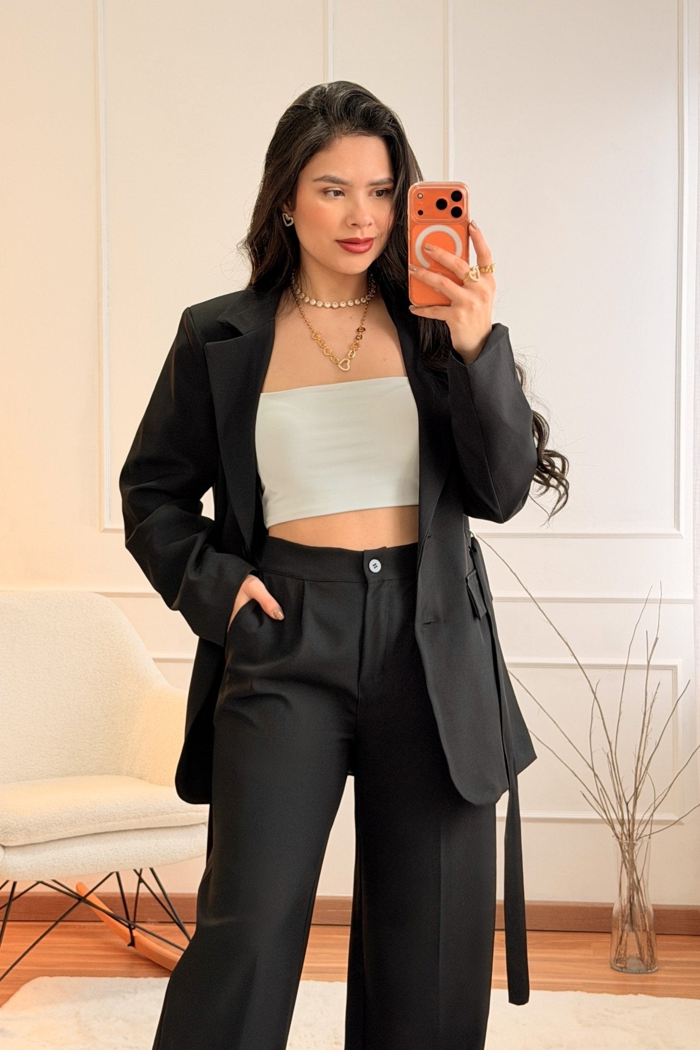 Conjunto de fato com blazer e calça - lavishiochicconjuntoslavishiochic