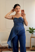 Conjunto de ganga com detalhe de folho no top - lavishiochicconjuntoslavishiochic