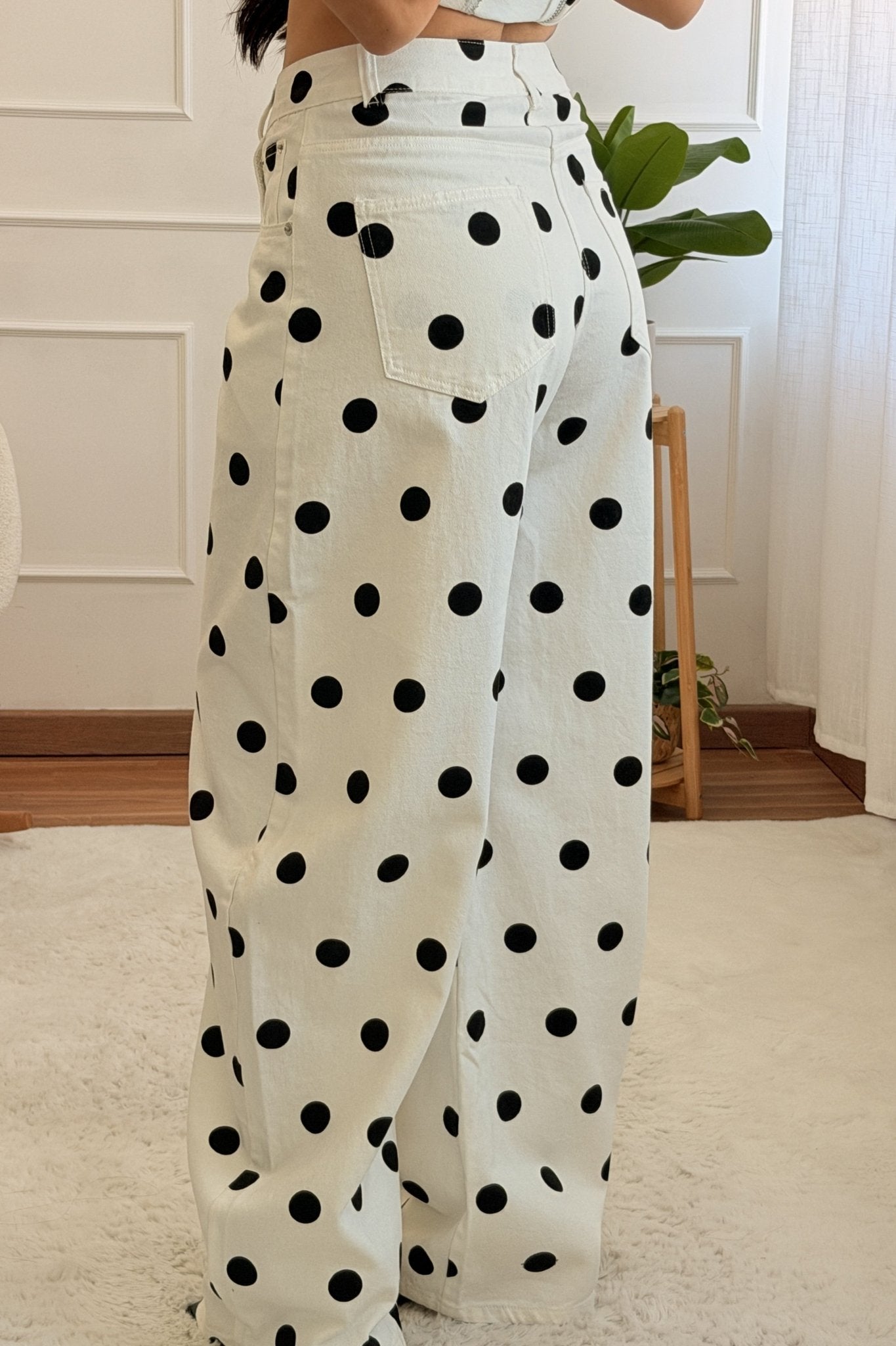 Conjunto de ganga com estampa de bolinhas - lavishiochicconjuntolavishiochic