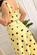 Conjunto de ganga com estampa de bolinhas - lavishiochicconjuntolavishiochic