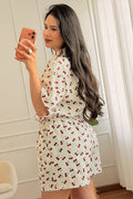 Conjunto de ganga com estampa de cerejas - lavishiochicconjuntolavishiochic