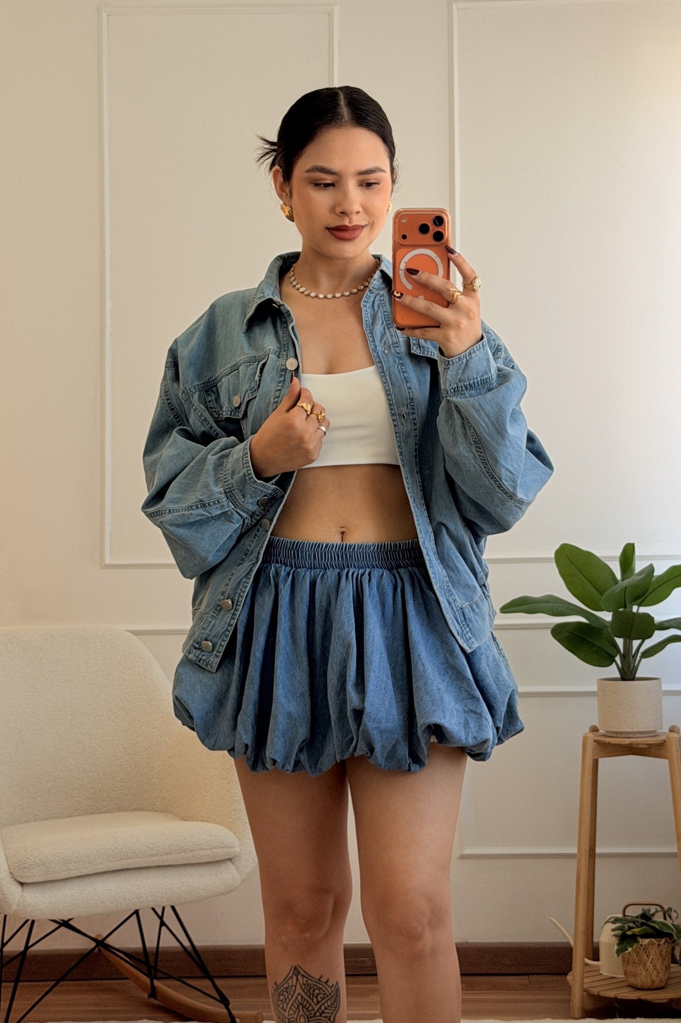 Conjunto de ganga com laço nas costas - MOCHY - lavishiochicconjuntosMochy
