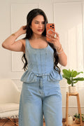Conjunto de ganga com top e calça - lavishiochicconjuntolavishiochic