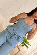 Conjunto de ganga com top e calça - lavishiochicconjuntolavishiochic
