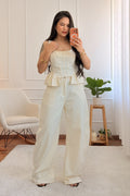 Conjunto de ganga com top e calça - lavishiochicconjuntolavishiochic