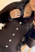 Conjunto de malha com gola de pelúcia removível - lavishiochicconjuntoslavishiochic