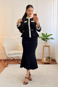Conjunto de malha estilo tweed com saia midi - lavishiochicconjuntoslavishiochic
