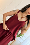 Conjunto de top e calça detalhe metálico - lavishiochicconjuntolavishiochic