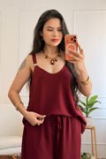 Conjunto de top e calça detalhe metálico - lavishiochicconjuntolavishiochic