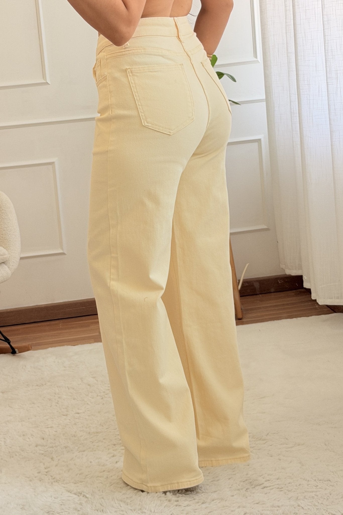 Conjunto denim colete e calça wide leg - lavishiochicconjuntolavishiochic