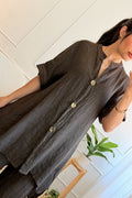 Conjunto em 100%linho camisa + calça - lavishiochicconjuntolavishiochic