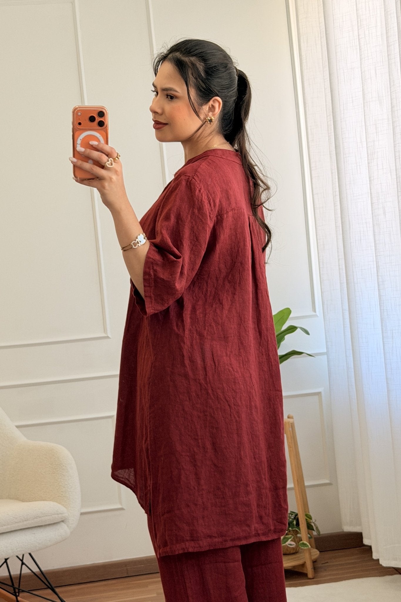Conjunto em 100%linho camisa + calça - lavishiochicconjuntolavishiochic