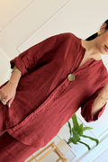 Conjunto em 100%linho com camisa e calça - lavishiochicconjuntolavishiochic