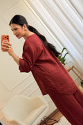 Conjunto em 100%linho com camisa e calça - lavishiochicconjuntolavishiochic