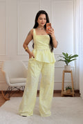 Conjunto em bordado inglês com barra em folho - lavishiochicconjuntolavishiochic