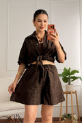 Conjunto em bordado inglês com camisa - lavishiochicconjuntolavishiochic