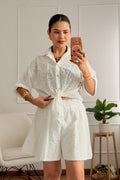Conjunto em bordado inglês com camisa - lavishiochicconjuntolavishiochic
