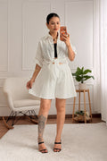Conjunto em bordado inglês com camisa - lavishiochicconjuntolavishiochic
