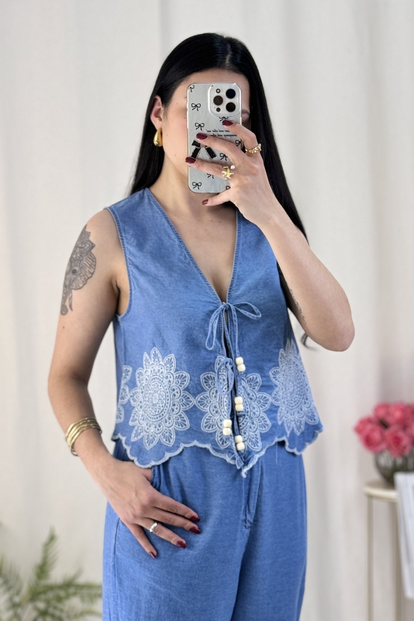 Conjunto ganga bordado - lavishiochicconjuntolavishiochic