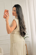 Conjunto linho colete e calça com cinto - lavishiochicconjuntolavishiochic