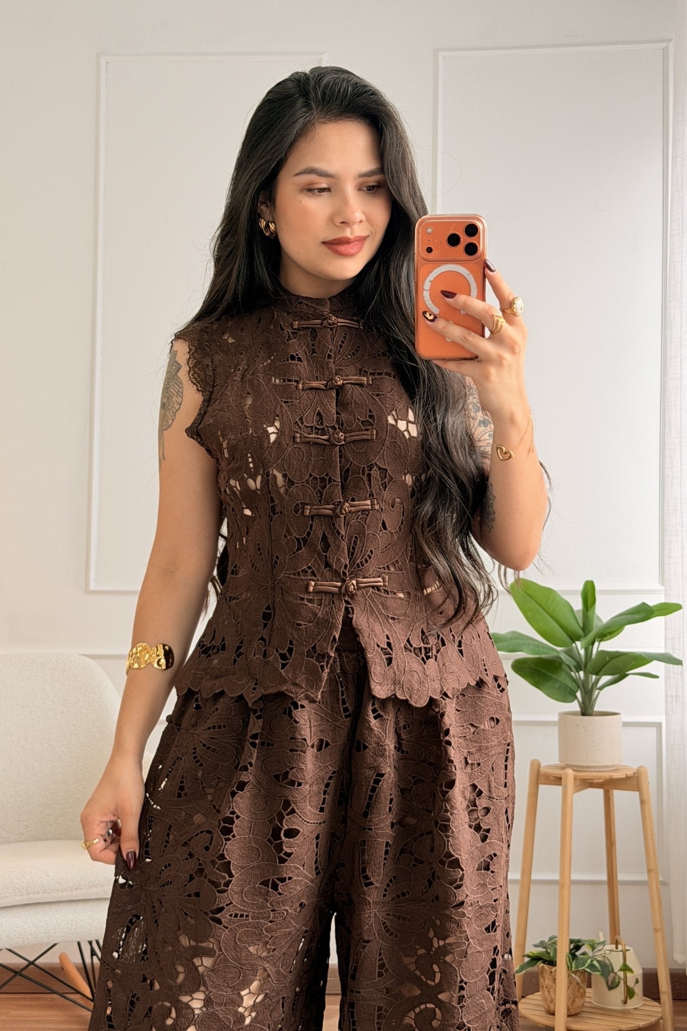 Conjunto oriental em renda floral HOCHY - lavishiochicconjuntoMochy